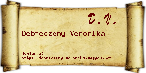 Debreczeny Veronika névjegykártya