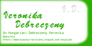 veronika debreczeny business card